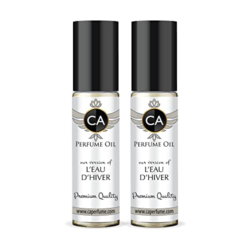 CA Perfume Club Impression of Fredarik M. L'eau D'hiver For Women & Men Replica Fragrance Body Oil Dupes Alcohol-Free Essential Aromatherapy Sample Travel Size Long Lasting Roll-On 0.3 Fl Oz-X2