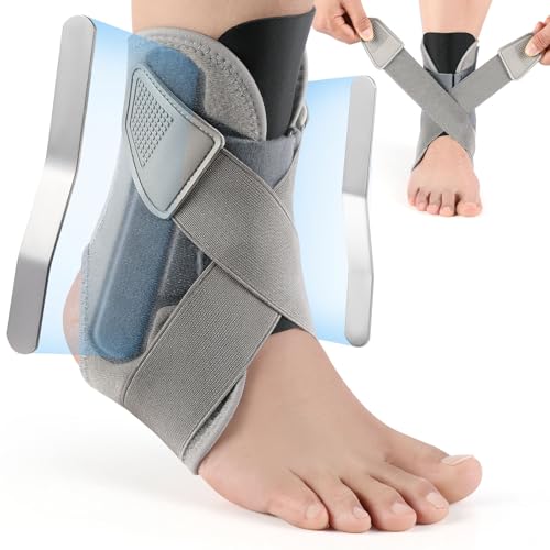 Adjustable Ankle Brace for Men & Women – Support for Sprained Ankle, Mild Sprains, Achilles & Sports | Lightweight Ankle Stabilizer for Injury Recovery & Active Lifestyles