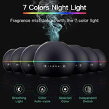 2 Pack Essential Oil Diffusers for Home - 200ml Aromatherapy Diffuser Humidifier with 4 Timers & 7 Colors Night Lights, 20dB Quiet Working for 10 Hours, Waterless Auto-Off