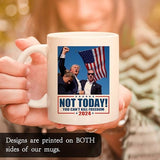 MyCozyCups Trump Shot Never Surrender Pennsylvania Rally 11oz Coffee Mug, Not Today You Can't Kill Freedom Attempted Assassination Donald Trump Fist Pump Shooting Cup, Trump 2024 Mug