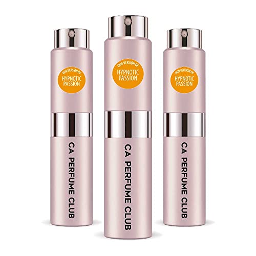CA Perfume Impression of Christian D. Hypnotic Passion For Women Replica Version Fragrance Dupes Concentrated Long Lasting Eau de Parfum Spray Refillable Atomizer Bottle 0.27 Fl Oz-X3