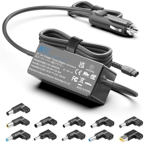 KFD 100W 90W 65W 45W DC Adapter Universal 12V-24V Laptop Car Charger for HP Dell Toshiba IBM Lenovo Acer ASUS MSI Samsung Fujitsu Gateway JBL Bose Sony LG Soundbar Speaker TV Monitor Power Station