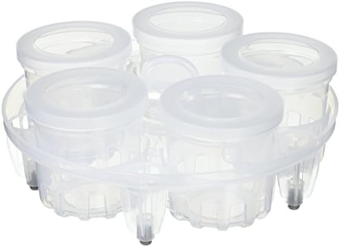Instant Pot Yogurt Cups and Pressure Sterilization Rack, 6-Oz Dessert Cups with Lids, Bottle Sterilizer, Non-Toxic, BPA-Free Plastic, Clear