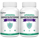 Orgabay Liposomal Quercetin Phytosome 1600 mg,Bromelain 200mg,Zinc 30mg,Vitamin C Turmeric 40 mg,Highest Absorption,Quercetin Complex, 120 Softgels