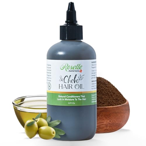 Roselle Naturals Chebe Oil for Hair Growth Made in USA 8 Fl Oz - Chebe Hair Growth Oil, Chebe Hair Grease for Stronger, Longer, Thicker Hair