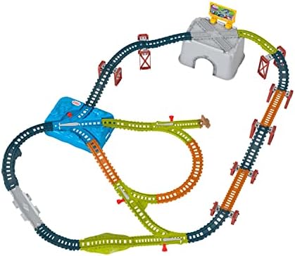 Thomas & Friends Toy Train Tracks Set, Connect & Build Bucket, 34-Piece Expansion Pack for Diecast & Motorized Trains, Kids Ages 3+ Years