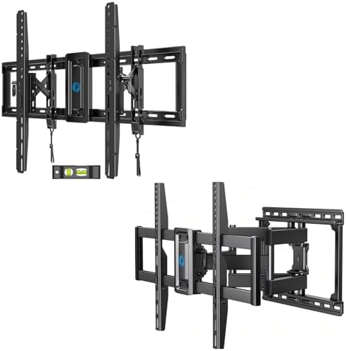 Pipishell Advanced Tilt TV Wall Mount, Wall Mount TV Bracket for Most 42–90 inch TVs up to 132 lbs & PILF3 Full Motion TV Wall Mount for 37-75 inch Flat/Curved TVs