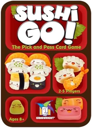 Sushi Go - The Pick and Pass family Card Game from Gamewright, great for 2-5 players aged 8 and up