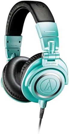 Audio-Technica ATH-M50xIB Professional Studio Monitor Headphones, Ice Blue