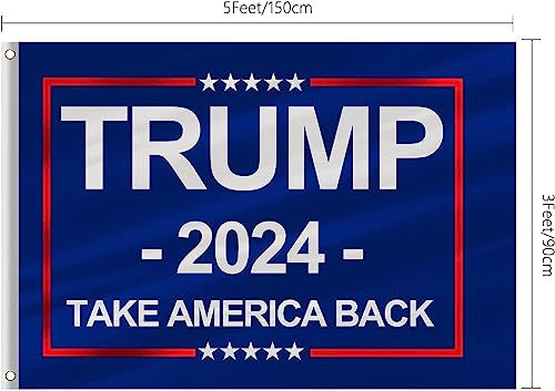 Trump 2024 MAGA Hat and Trump Flag Set, Trump 2024 Hat Take America Back Baseball Cap