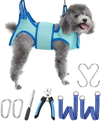 Dog Grooming Hammock Pet Grooming Hammock 2023 New Edition Medium Dog Hanging Harness Holder for Nail Clipping,Dog Nail Trimming Hammock,Dog Grooming Sling