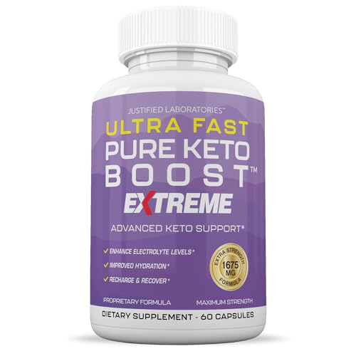 (2 Pack) Ultra Fast Pure Keto Boost Extreme Keto Pills 1675MG New & Improved Formula Contains Apple Cider Vinegar Extra Virgin Olive Oil Powder Green Tea Leaf 120 Capsules