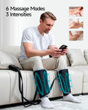 ALLJOY Leg Massager for Circulation and Pain Relief, Calf Massager Air Compression with 6 Modes, 2 Heating Levels, 3 Vibration Functions and 30min Auto-Off Adjustable Wraps Gift for Family Friends