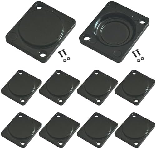 PENGLIN 10PCS Panel-Mount Blank Plate, D-Series Metal Rack Mount Plate for Chassis connectors,XLR Connectors