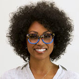 Peepers by PeeperSpecs Oprah's Favorite Women's Showbiz Oversized Blue Light Blocking Reading Glasses - Peepfetti Tortoise/Blue +1.25