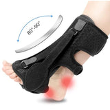 exhood Plantar Fasciitis Night Splint, Brace for Plantar Fasciitis Relief, Adjustable with 3 Straps, Perfect for Day & Night Use, Alleviates Foot Drop, Achilles Tendonitis (Black)