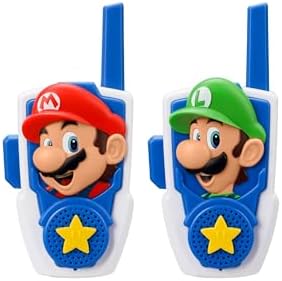 Super Mario Bros Walkie Talkies Kids Toys, Long Range, Two Way Static Free Handheld Radios, Designed for Indoor or Outdoor Games for Kids Aged 3 and Up