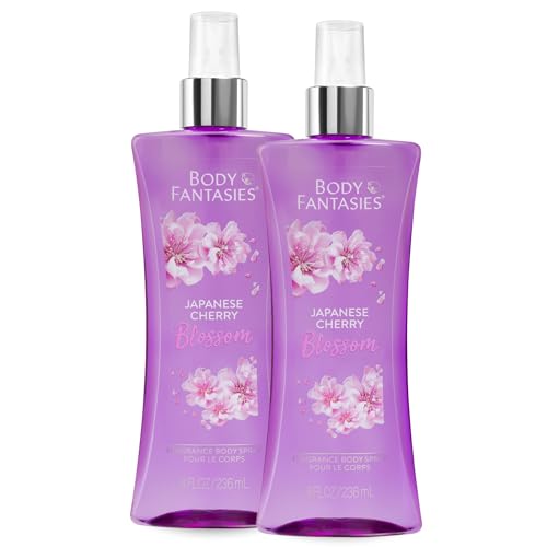 Body Fantasies Signature Fragrance Body Spray, Japanese Cherry Blossom, 8 fl oz (Pack of 2)