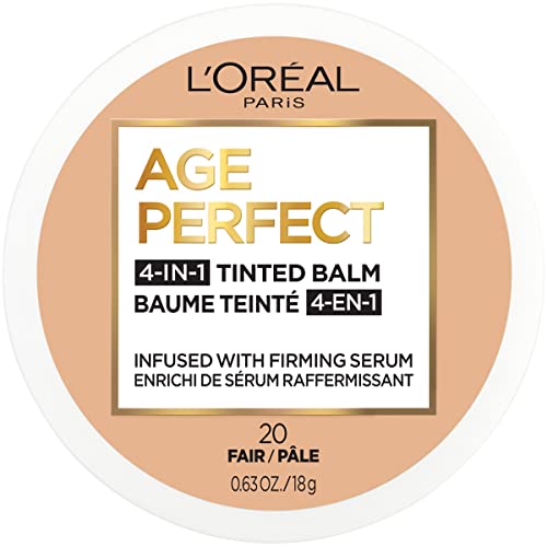 L’Oréal Paris Age Perfect 4-in-1 Tinted Face Balm Foundation with Firming Serum, Fair 20, 0.61 Ounce