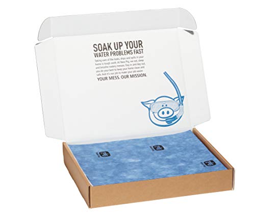 PIG Home Solutions Water Absorbent Mat - Reusable - 10 Pack - 15" x 19" Mat Pads - Blue and White - PM50479