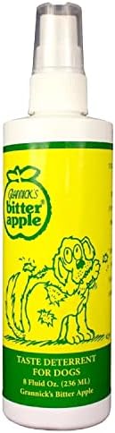Grannick's Bitter Apple Taste Deterrent Spray Bottle for Dogs, 8 Ounces, Single
