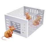 Rat Trap,Stainless Steel Mousetrap Automatic Continuous Cycle Mouse Trap Household Rat Catching Artifact Mousetrap