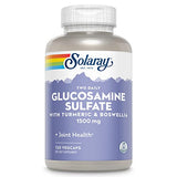SOLARAY Glucosamine Sulfate 1500mg, Healthy Joint Support Supplement, Powerful Connective Tissue and Joint Health Formula with Turmeric & Boswellia, 60-Day Money Back Guarantee, 60 Serv, 120 VegCaps