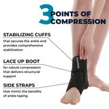 Ankle Brace for Women and Men (Small), Lace Up Ankle Support Brace Stabilizer For Sprained Ankle