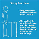 Carex Health Brands Soft Grip Walking Cane - Height Adjustable Cane with Wrist Strap - Latex Free Soft Cushion Handle, Blue Marble