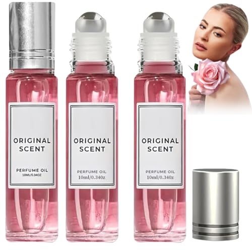 AUJ 3Pcs Enhanced Scents Pheromone Perfume,Perfume Venom Flavor, Phero Perfume, Long Lasting Pheromone Roll-On Perfume for Women-Cologne for Women to Attract Men