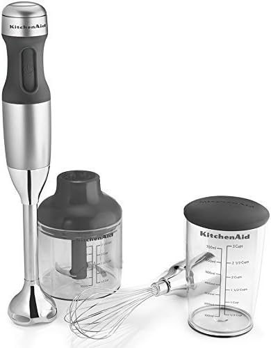 KitchenAid (Renewed) RKHB2351CS 3-Speed Hand Blender - Silver