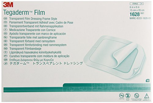 3M™ Tegaderm™ Transparent Film Dressing Frame Style, 1628, 6 in x 8 in (15 cm x 20 cm), 10/ct 8ct/Case
