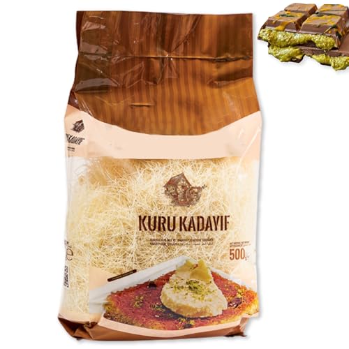 Hakan Kataifi Shredded Phyllo Dough, Kataifi Pastry, Kadayif for Dubai Chocolate Bar Pistachio, Knafeh, Kunafa Dough, Middle Eastern and Mediterranean Pastries, 500 g (1.1 lb.)