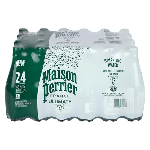 Perrier Sparkling Natural Mineral Water, 16.9 Oz, Case Of 24 Bottles