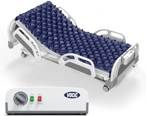 Alternating Air Pressure Mattress Pad, Bed Mattress Topper with Micro Air Holes & Sleep Mode, Waterproof Pressure Relief Ulcer Cushion Pad for Hospital Beds and Home Use, S34