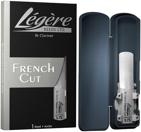 Légère Reeds - Bb Clarinet Reed, French Cut, Strength 3.75 (BBF3.75) - Premium Synthetic Woodwind Reed