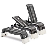 Reebok Fitness Multipurpose Adjustable Aerobic and Strength Training Workout Deck with Incline and Decline Bench Configurations, White