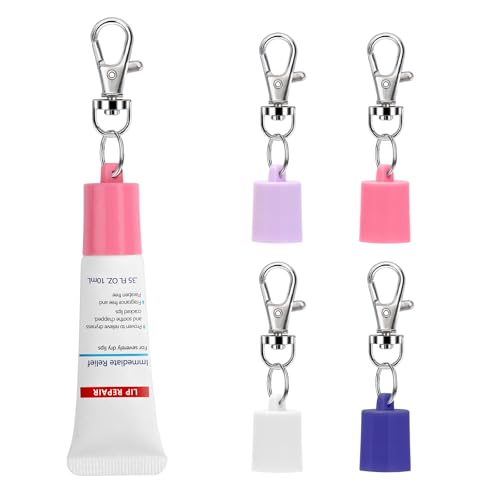 Keychain Cap Compatible with Aquaphor 0.35 oz Lip Balm, Portable Holder Keychain Cap Compatible with Aquaphor Lip Repair Tubes (Colourful)