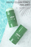 Green Mask Stick for Face, Blackhead Remover with Green Tea Extract, Deep Pore Cleansing, Moisturizing, Skin Brightening for All Skin Types of Men and Women (Pack of 2)