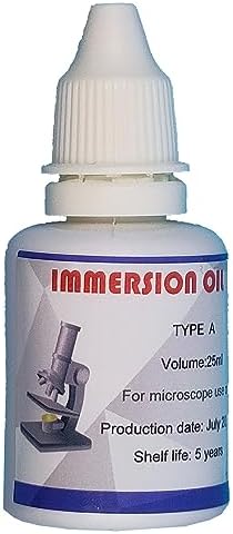 Microscope Immersion Oil, 3/4 oz (25ML), Type A, Microscope Specific, Easy to Remove