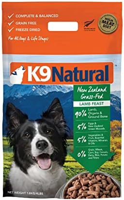 K9 Natural - Grain Free Freeze Dried Dog Food - Lamb, 4lb
