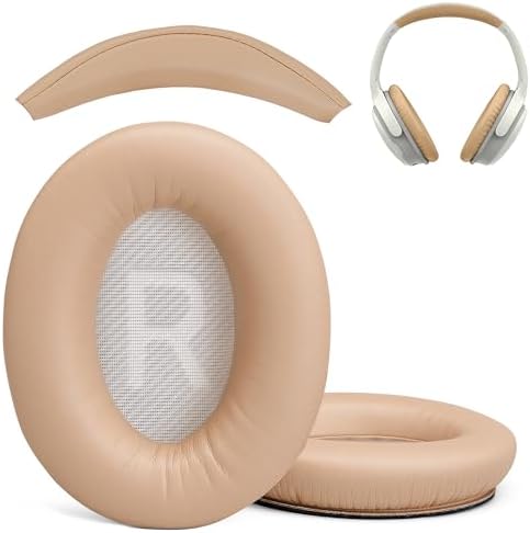 Premium Replacement SoundLink AE2 Ear Pads and SoundLink AE2 Headband pad Cushion Compatible with Bose SoundLink Around-Ear 2 / Bose Soundlink AE2 Headphones Beige