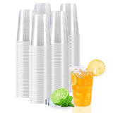 FUFF 500 Pack 9 oz Clear Plastic Cups, Plastic Disposable Clear Cups, Cold Drinking Cups For Water, Juice, Soda, Cocktail, Wine，Picnics, Weddings and Parties