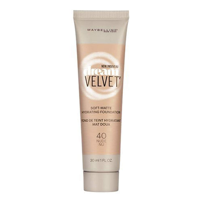 Maybelline Dream Velvet Soft-Matte Hydrating Foundation, Nude, 1 fl. oz.