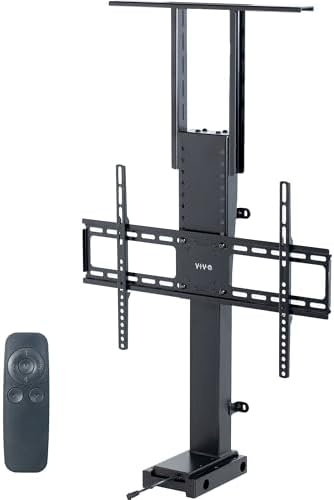 VIVO Motorized Large TV Stand for 37 to 77 inch Screens, Vertical Lift Television Stand with Remote Control, Compact TV Mount Bracket, MOUNT-E-UP80D