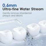 Water Dental Flosser Teeth Pick - medcodes Portable Cordless Oral Irrigator with USB Rechargeable Waterproof for Teeth, Gums, Braces Care and Home Travel (White)