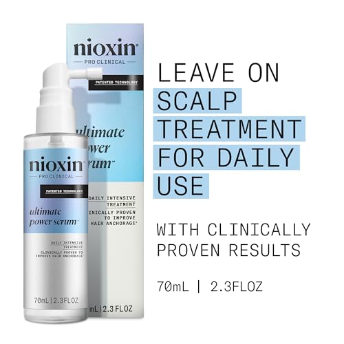 Nioxin Ultimate Power Serum, Intensive Daily Leave-In Hair Treatment with Caffeine, Lauric Acid, Niacinamide and Sandalore, For Thicker and Stronger Hair, 2.3 oz (Packaging May Vary)