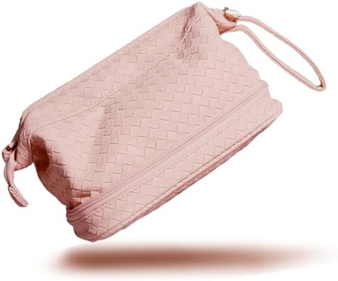 Abiudeng Large Makeup Bag,Waterproof Cosmetic Bag,Make up Travel Bag Essentials,Cute Travel Toiletry Bag for Women Makeup Bag Organizer with Bottom Pouch,Travel Size Toiletries Bag for Women