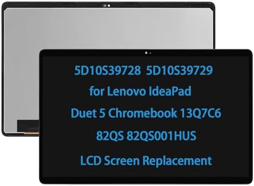 5D10S39728 5D10S39729 13.3" Touch Screen Replacement for Lenovo IdeaPad Duet 5 Chromebook 13Q7C6 82QS 82QS001HUS LCD Digitizer Display Assembly OLED IPS FullHD (1920 * 1080)