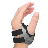 Velpeau CMC Joint Thumb Arthritis Support Brace - Soft & Hard Plastic Compose - with Thumb Compression Sleeve, Stabilizes Thumb CMC Joint Without Limiting Hand Function (Black, Left - Medium)